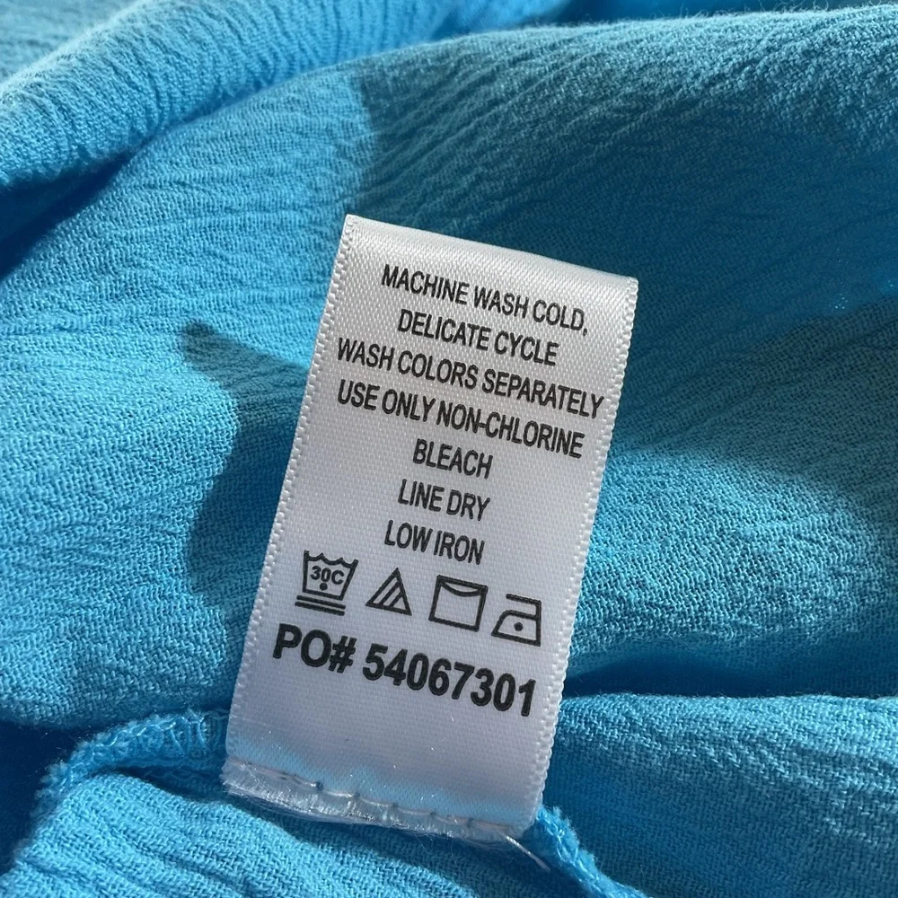 Woman Within Blue Tunic Top New classic comfort - Picture 8 of 9